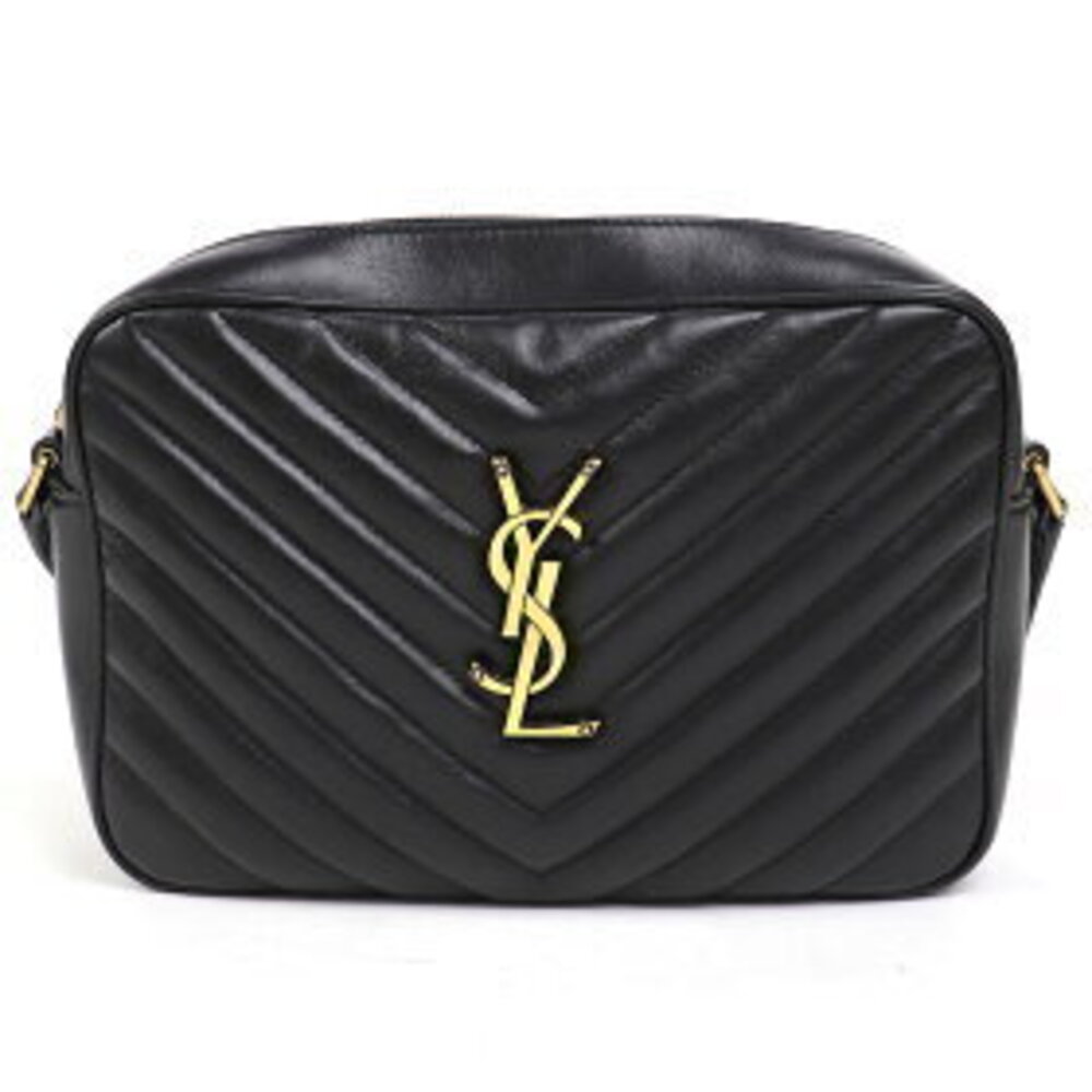 Yves Saint Laurent Monogram Lou Camera Tassel Charm YSL Logo Fringe Chevron V - Picture 2 of 7